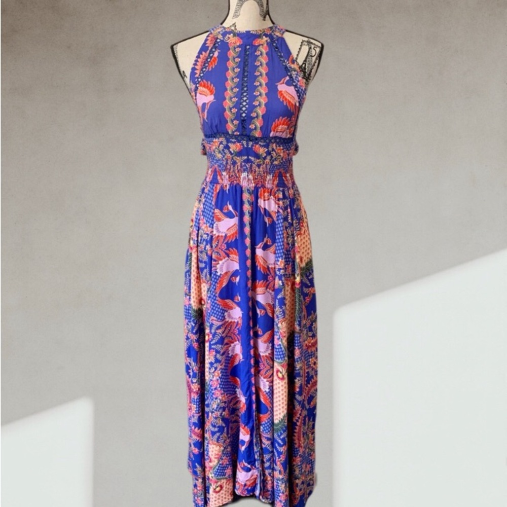 Jaase Maxi Dress Cross Back with tie Size Medium